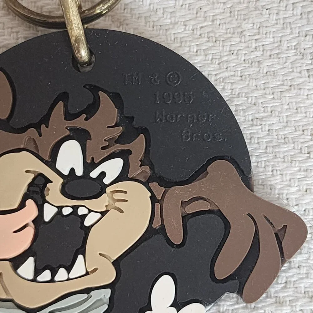 Looney Tunes PlastiColor Tasmanian Devil Warner Bros. 1995 Key Pals Keychain